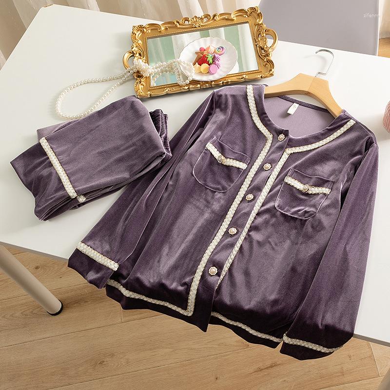 Women's Sleepwear Casual Pajamas Women Velour Set Lounge Wear Autumn With Button Nightwear Soft Velvet Home Clothes Lingerie, Black
Women's Sleepwear Casual Pajamas Women Velour Set Lounge Wear Autumn With Button Nightwear Soft Velvet Home Clothes Lingerie, Black