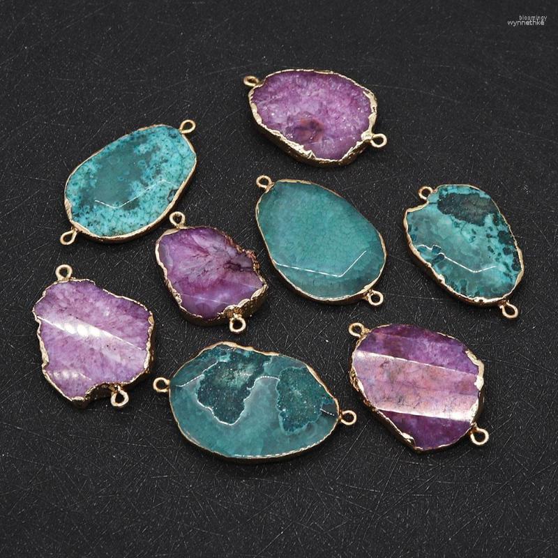 Pendant Necklaces 1pcs Natural Irregular Double Hole Agate Crystal Connector Fashion Glamour Lady For DIY Jewelry Making
Pendant Necklaces 1pcs Natural Irregular Double Hole Agate Crystal Connector Fashion Glamour Lady For DIY Jewelry Making