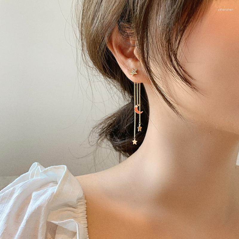 Dangle Earrings Korean Crystal Trendy Exquisite Star Moon Long Tassel For Women Temperament Pendant Jewelry
Dangle Earrings Korean Crystal Trendy Exquisite Star Moon Long Tassel For Women Temperament Pendant Jewelry