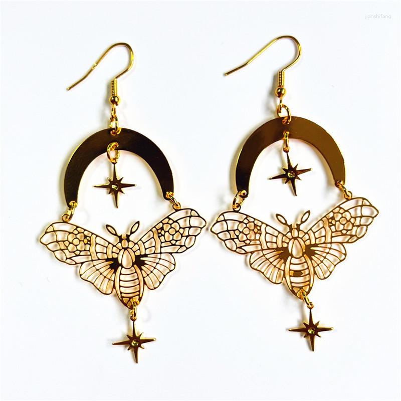 Dangle Earrings Gothic Charm Moth Moon And Stars Hypoallergenic Bohemian Style Aesthetic Jewelry Fashionable Women's Gifts
Dangle Earrings Gothic Charm Moth Moon And Stars Hypoallergenic Bohemian Style Aesthetic Jewelry Fashionable Women's Gifts