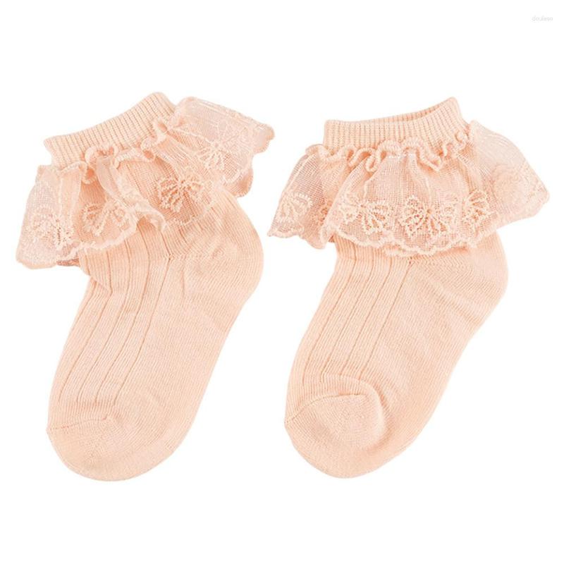 Stage Wear Children's Girls Ballet Solid Color Dance Socks Lace Cotton Sweat-Absorbing Breathable Anti-Odor, Pink
Stage Wear Children's Girls Ballet Solid Color Dance Socks Lace Cotton Sweat-Absorbing Breathable Anti-Odor, Pink