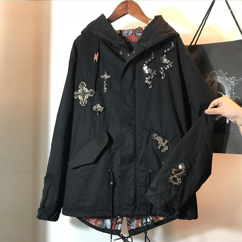 Women's Jackets The Spring Fashion Long Sleeve Windcoat Hat Jacket For Women And Man, Picture shown
Women's Jackets The Spring Fashion Long Sleeve Windcoat Hat Jacket For Women And Man, Picture shown