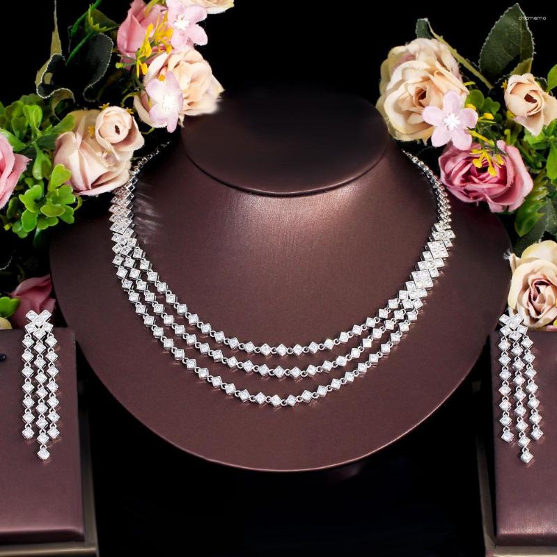 Necklace Earrings Set Luxury Multi Layered Wedding Jewelry Accessories Chain Bu10118, Picture shown
Necklace Earrings Set Luxury Multi Layered Wedding Jewelry Accessories Chain Bu10118, Picture shown