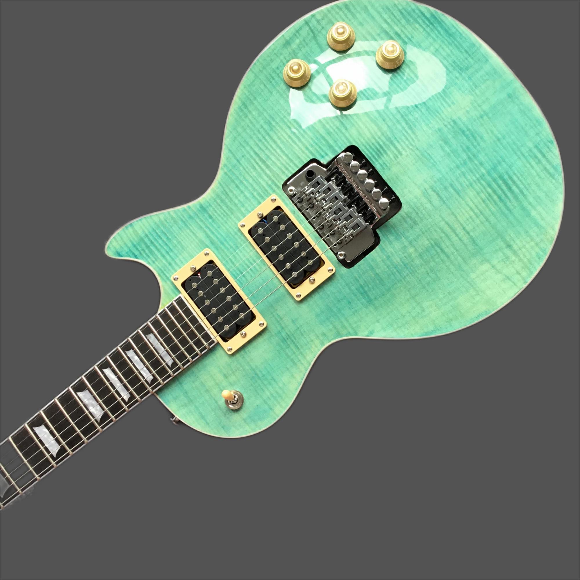 

LP Custom electric guitar vibrato, choice of colors, Flame maple top, free shipping for high quality instruments