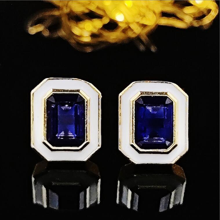 Sterg Sier Stud Earrings Princess Cut 5A Cubic Zirconia | Simple Fashion Jewelry for Women