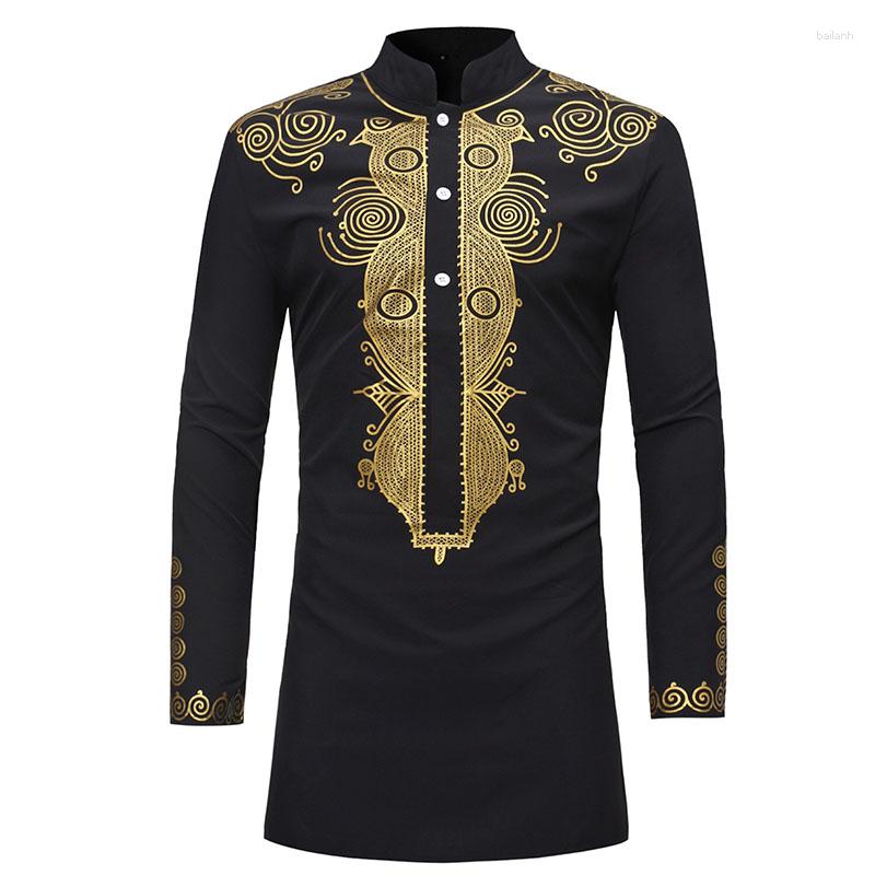 Ethnic Clothing Men's African Black Golden Dashiki Print Long Sleeves Button Shirt Stand High Collar Tribal Folk Tunic Top For Adult
Ethnic Clothing Men's African Black Golden Dashiki Print Long Sleeves Button Shirt Stand High Collar Tribal Folk Tunic Top For Adult
