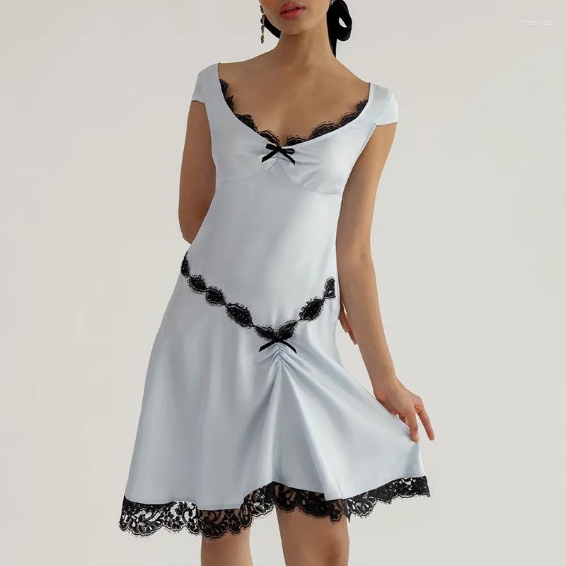 Casual Dresses 2023 Sexy Fashion Lace Patchwork Mini Dress For Women Spring Summer Elegant Vintage Club Party Outfits, Sky blue
Casual Dresses 2023 Sexy Fashion Lace Patchwork Mini Dress For Women Spring Summer Elegant Vintage Club Party Outfits, Sky blue