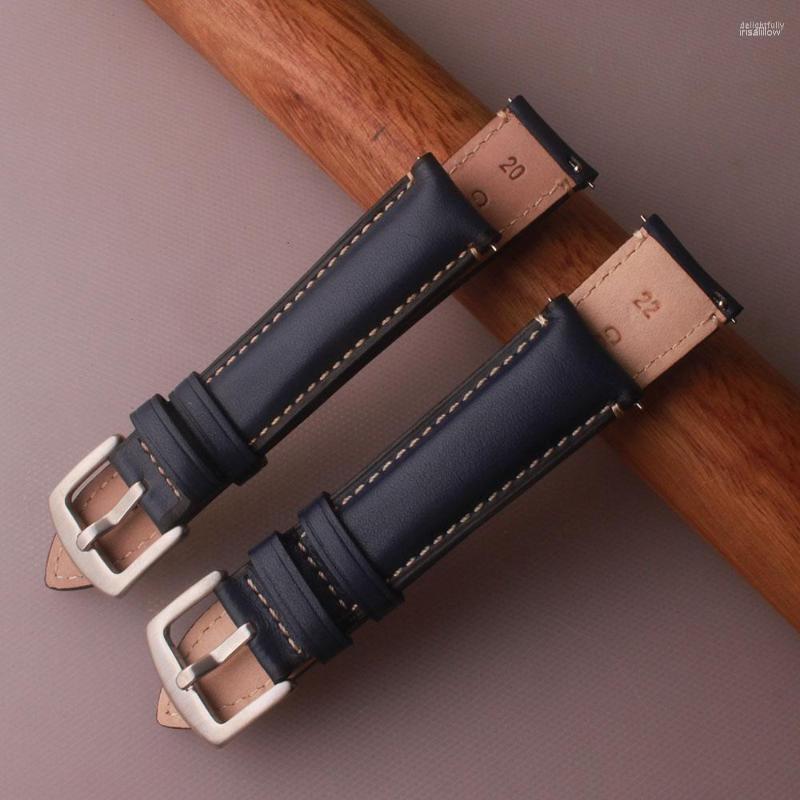Watch Bands Watchband 20mm 22mm Dark Blue With White Line Stitched Smooth High Quality Strap Quick Release Pins Mens Mechanical Straps
Watch Bands Watchband 20mm 22mm Dark Blue With White Line Stitched Smooth High Quality Strap Quick Release Pins Mens Mechanical Straps