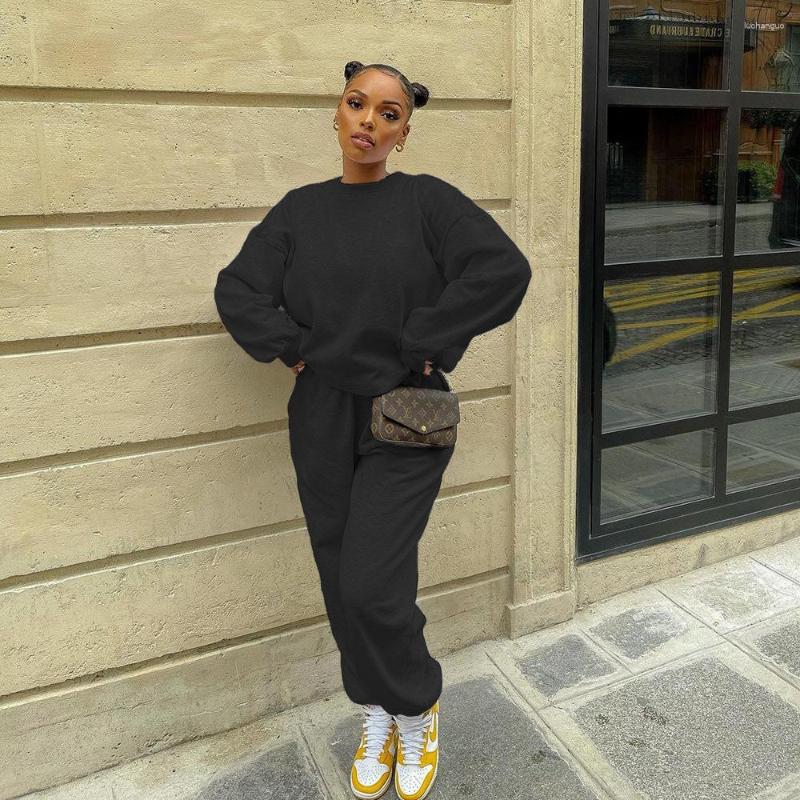Women' Two Piece Pants Women Ribbed Tracksuits Fall Spring Long Sleeve Sweatshirt And Skinny Set Loose Streetwear, Black
Women' Two Piece Pants Women Ribbed Tracksuits Fall Spring Long Sleeve Sweatshirt And Skinny Set Loose Streetwear, Black
