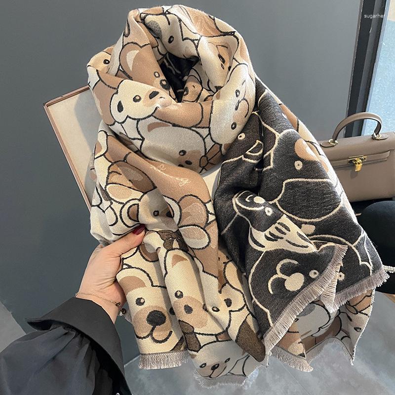 Scarves Design Winter Women's Cashmere Warm Scarf Ladies Bear Thickened Soft Shawl Wrap
Scarves Design Winter Women's Cashmere Warm Scarf Ladies Bear Thickened Soft Shawl Wrap