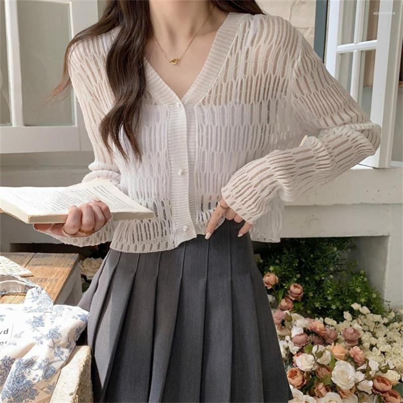 Women's Knits FASHION Korean Summer Knit Cardigan Women Short Sweaters Coats Female Knitted Long Sleeve Thin See-through Sweater Shirts Tops, Black
Women's Knits FASHION Korean Summer Knit Cardigan Women Short Sweaters Coats Female Knitted Long Sleeve Thin See-through Sweater Shirts Tops, Black