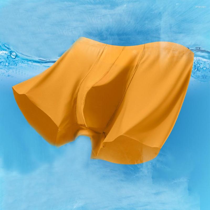 Underpants Men Thin Boxer Briefs Ice Silk Seamless Panties Bulge Pouch Underwear Male Breathable Smooth Shorts Lingerie, Brown
Underpants Men Thin Boxer Briefs Ice Silk Seamless Panties Bulge Pouch Underwear Male Breathable Smooth Shorts Lingerie, Brown