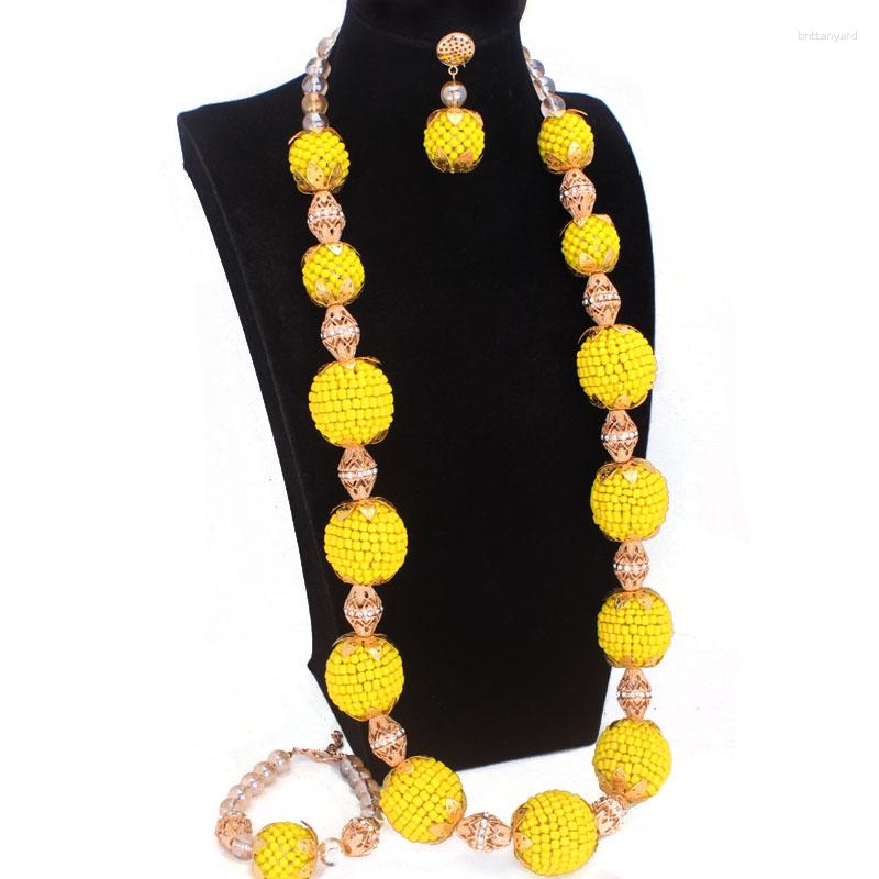 Necklace Earrings Set Dudo African Bridal Jewelry Big Balls Bracelet Yellow & White Jewellery Sets For Women 2023, Picture shown
Necklace Earrings Set Dudo African Bridal Jewelry Big Balls Bracelet Yellow & White Jewellery Sets For Women 2023, Picture shown