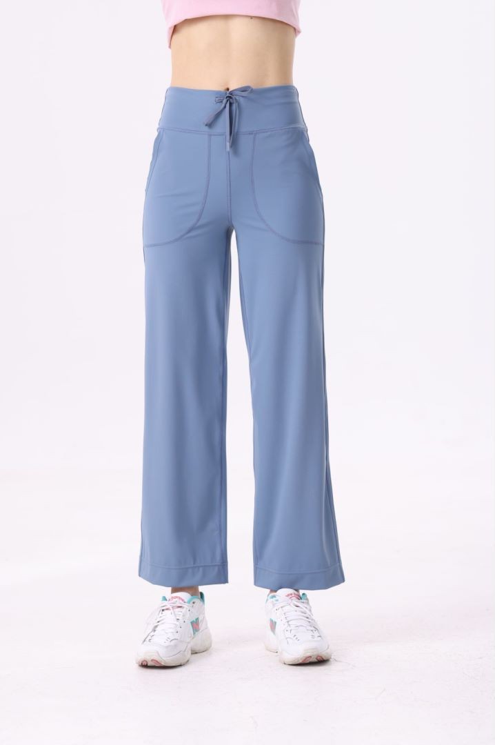 Women's pants Women's pants with straight tube high waist drawstring loose fit small wide leg slimming exercise and fitness Yoga Pants Yoga 