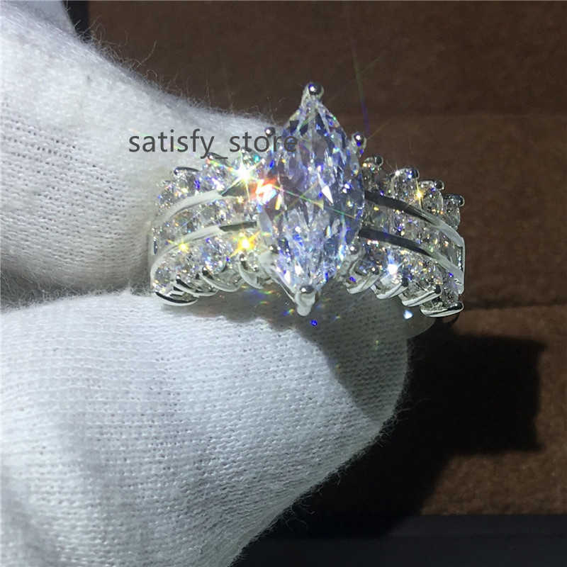 Luxury Jewelry Marquise Cut 5ct Diamonique Cz 925 Sterling silver Engagement wedding band ring for women Love gift
Luxury Jewelry Marquise Cut 5ct Diamonique Cz 925 Sterling silver Engagement wedding band ring for women Love gift