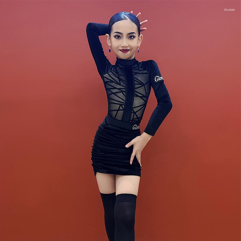 Stage Wear Girls Latin Dance Competition Costume Long Sleeve Bodysuit Black Skirt Kids ChaCha Dancewear Samba Rumba Dancing Outfit DL9936, Suit
Stage Wear Girls Latin Dance Competition Costume Long Sleeve Bodysuit Black Skirt Kids ChaCha Dancewear Samba Rumba Dancing Outfit DL9936, Suit