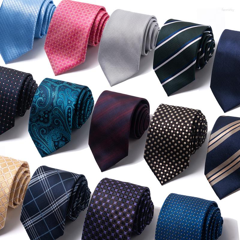 

Bow Ties Men's 8cm Bussiness Stripe Neckties British Black Blue Grooms Brand Wedding Party Formal Suit Dress For Men Wholesale