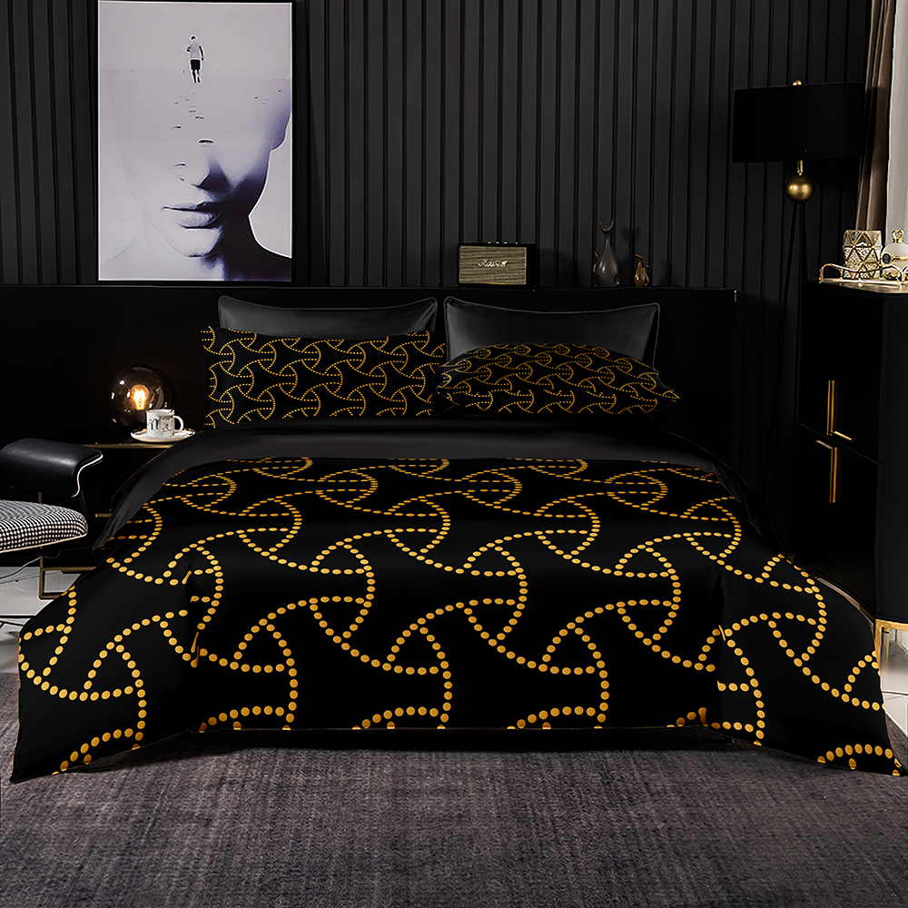 Bedding sets Minimalist Style Bedding Set Duvet Cover 240x220 With Pillowcase Black 200x200 Quilt Cover Twin Queen King Size Bed Sheet Set 230621