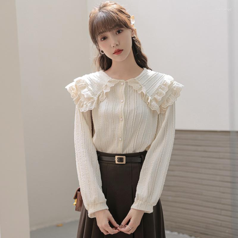 Women' Blouses Petals Doll Collar Lace Up Padded Long Sleeve Shirt Women 2023 Spring Autumn Winter French Retro Cute Blouse, Black
Women' Blouses Petals Doll Collar Lace Up Padded Long Sleeve Shirt Women 2023 Spring Autumn Winter French Retro Cute Blouse, Black