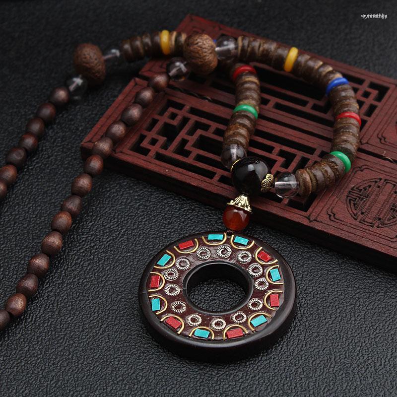 Pendant Necklaces Handmade Vintage Ethnic Round Nepal Buddhist Mala Necklace Wood Beads Statement Pendants Women Men Jewelry
Pendant Necklaces Handmade Vintage Ethnic Round Nepal Buddhist Mala Necklace Wood Beads Statement Pendants Women Men Jewelry