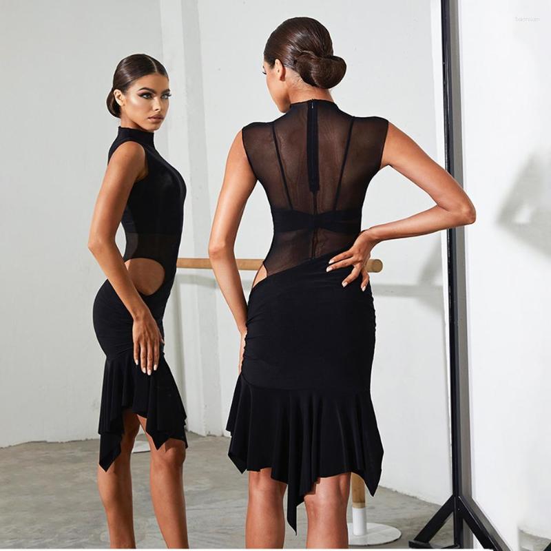 Stage Wear Black Sleeveless Lady Latin Dance Dress Mesh Patchwork Female Cha Samba Practice Ballroom Dancewear NY22 2243, Black dress
Stage Wear Black Sleeveless Lady Latin Dance Dress Mesh Patchwork Female Cha Samba Practice Ballroom Dancewear NY22 2243, Black dress
