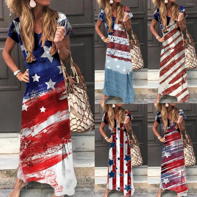 Casual Dresses Europe And The United States Independence Day Print V Neck Dress Fashion Temperament Summer For Women With Shorts
Casual Dresses Europe And The United States Independence Day Print V Neck Dress Fashion Temperament Summer For Women With Shorts