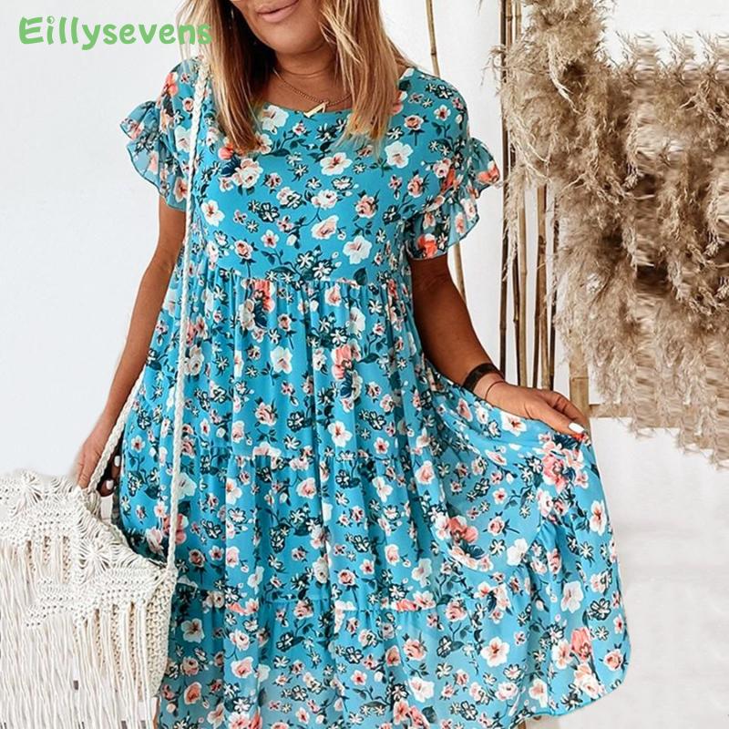 Casual Dresses Bohemia Flowers Print Dress For Women Loose Short Sleeve Mini Beach Summer Fashion Vestidos, Black
Casual Dresses Bohemia Flowers Print Dress For Women Loose Short Sleeve Mini Beach Summer Fashion Vestidos, Black