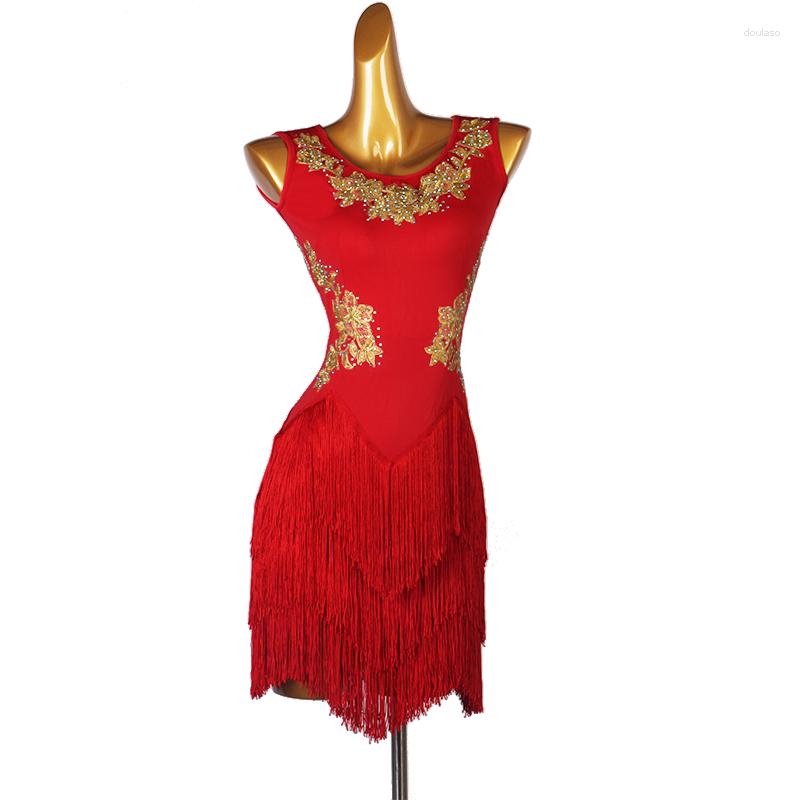 Stage Wear Sexy Red Latin Dance Dress Tassel Crystals / Rhinestones Women Training Performance Sleeveless
Stage Wear Sexy Red Latin Dance Dress Tassel Crystals / Rhinestones Women Training Performance Sleeveless