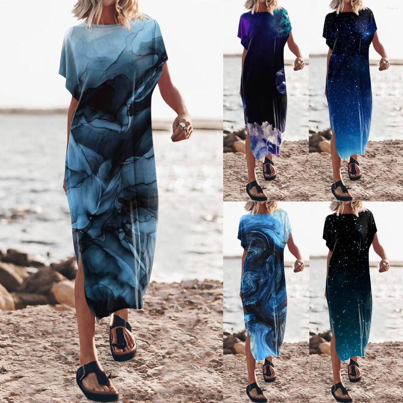 Casual Dresses Women' Summer T Shirt Maxi Dress Batwing Sleeve Crewneck Loose Slit Side Long Beach Work For Women Office, Black
Casual Dresses Women' Summer T Shirt Maxi Dress Batwing Sleeve Crewneck Loose Slit Side Long Beach Work For Women Office, Black