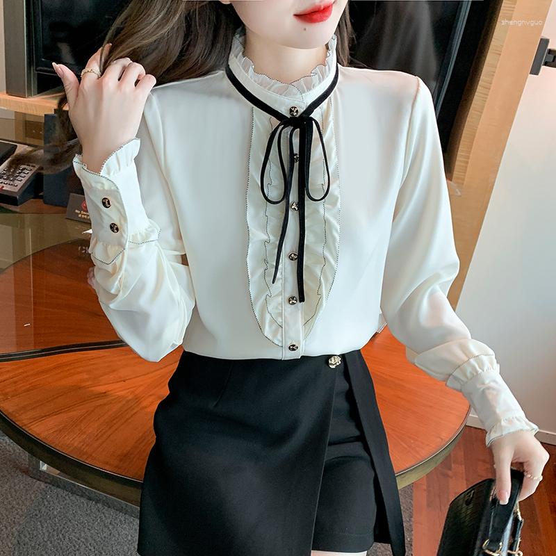 Women' Blouses Elegant Romantic Blouse Female Casual White Long Sleeve Shirts Ladies Chic Bow Chiffon Women Fashion Blusas Qy003
Women' Blouses Elegant Romantic Blouse Female Casual White Long Sleeve Shirts Ladies Chic Bow Chiffon Women Fashion Blusas Qy003