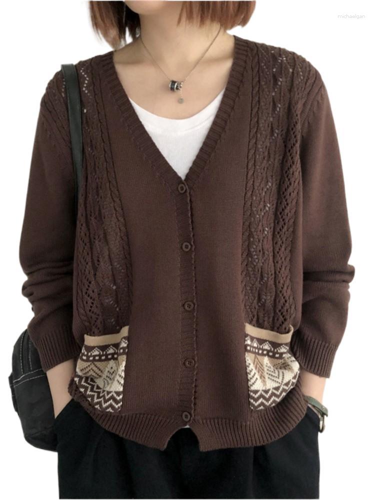 Women's Knits QPFJQD Female Casual Knit Cotton Pockets Vintage Sweater V-Neck Long Sleeve 2023 Autumn Spring Women Retro Hollow Out Cardigan, Black
Women's Knits QPFJQD Female Casual Knit Cotton Pockets Vintage Sweater V-Neck Long Sleeve 2023 Autumn Spring Women Retro Hollow Out Cardigan, Black