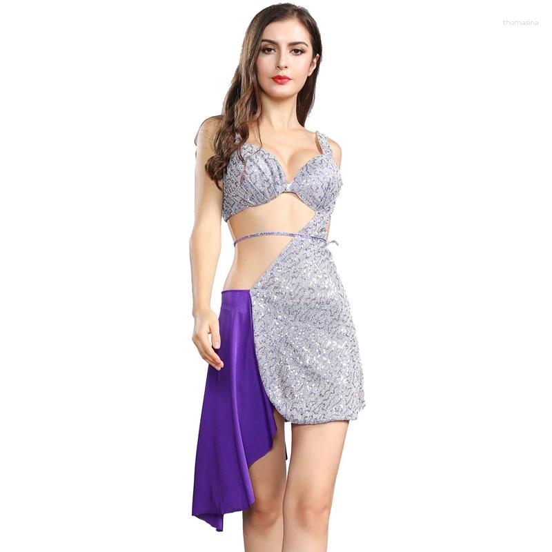 Stage Wear Sexy Backless Dancing Dress Women's Bra Sequined Dance Costume Spaghetti Strap Outfits Night Club, Light purple
Stage Wear Sexy Backless Dancing Dress Women's Bra Sequined Dance Costume Spaghetti Strap Outfits Night Club, Light purple