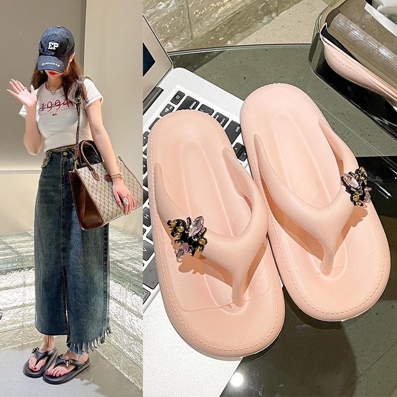 Slippers Lovely Female Flip Flops Beach Flat Heels Platform Shoes Woman Butterfly Animal Print Bling Summer Plus Size, Pink
Slippers Lovely Female Flip Flops Beach Flat Heels Platform Shoes Woman Butterfly Animal Print Bling Summer Plus Size, Pink
