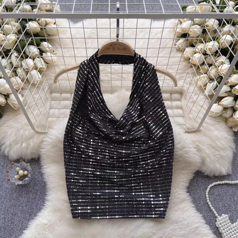 Women' Tanks Women Tank Tops Sequined Halter Off-shoulder Chic Crop Top Sleeveless V-neck Streetwear Camis Female Spicy Girl Summer, Silver
Women' Tanks Women Tank Tops Sequined Halter Off-shoulder Chic Crop Top Sleeveless V-neck Streetwear Camis Female Spicy Girl Summer, Silver