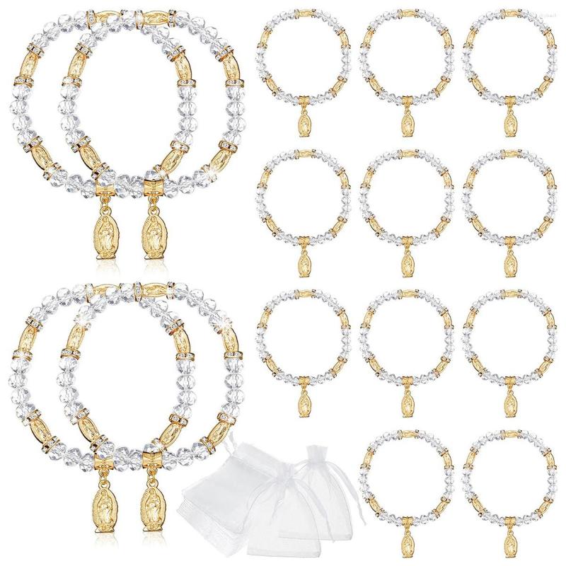 Jewelry Pouches 15Pcs Rosary Bracelet Baptism Favor Crystal First Communion Favors Beaded Catholic With Organza Bag
Jewelry Pouches 15Pcs Rosary Bracelet Baptism Favor Crystal First Communion Favors Beaded Catholic With Organza Bag