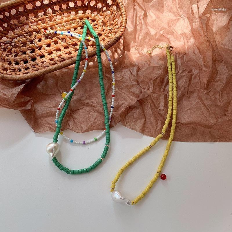 Pendant Necklaces VSnow Ins Style Asymmetry Multi-layer Colorful Rice Beads Chokers Necklace For Women Irregular Faux Pearl Jewellery
Pendant Necklaces VSnow Ins Style Asymmetry Multi-layer Colorful Rice Beads Chokers Necklace For Women Irregular Faux Pearl Jewellery