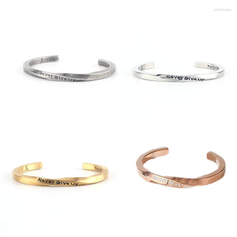 Bangle Never Give Up Mobius Bracelet Simple Vintage Lovers Letted Stainless Steel With Open Cuff 1287 Raym22
Bangle Never Give Up Mobius Bracelet Simple Vintage Lovers Letted Stainless Steel With Open Cuff 1287 Raym22