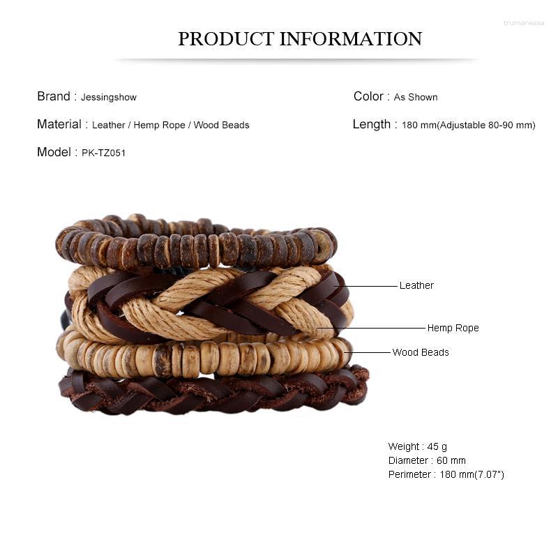 Bangle Jessingshow 4 Pcs/set Weave Leather Bracelets Men Wood Beads Charm Women Homme Femme Punk Style Vintage Male Jewelry Raym22
Bangle Jessingshow 4 Pcs/set Weave Leather Bracelets Men Wood Beads Charm Women Homme Femme Punk Style Vintage Male Jewelry Raym22