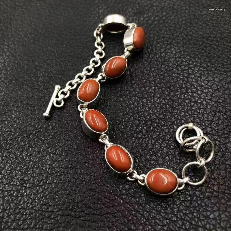 Link Bracelets TR Retro Jewelry Original Design Light Luxury Natural Stone Red Bracelet Handmade Latest Style Women's On Hand
Link Bracelets TR Retro Jewelry Original Design Light Luxury Natural Stone Red Bracelet Handmade Latest Style Women's On Hand