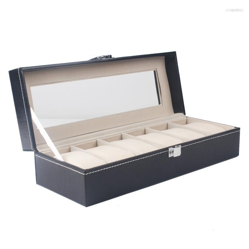 Watch Boxes 6 Bit Men's Storage Leather Black Box Case Display Luxury Mechanical Watches Organizer Packaging Gift
Watch Boxes 6 Bit Men's Storage Leather Black Box Case Display Luxury Mechanical Watches Organizer Packaging Gift