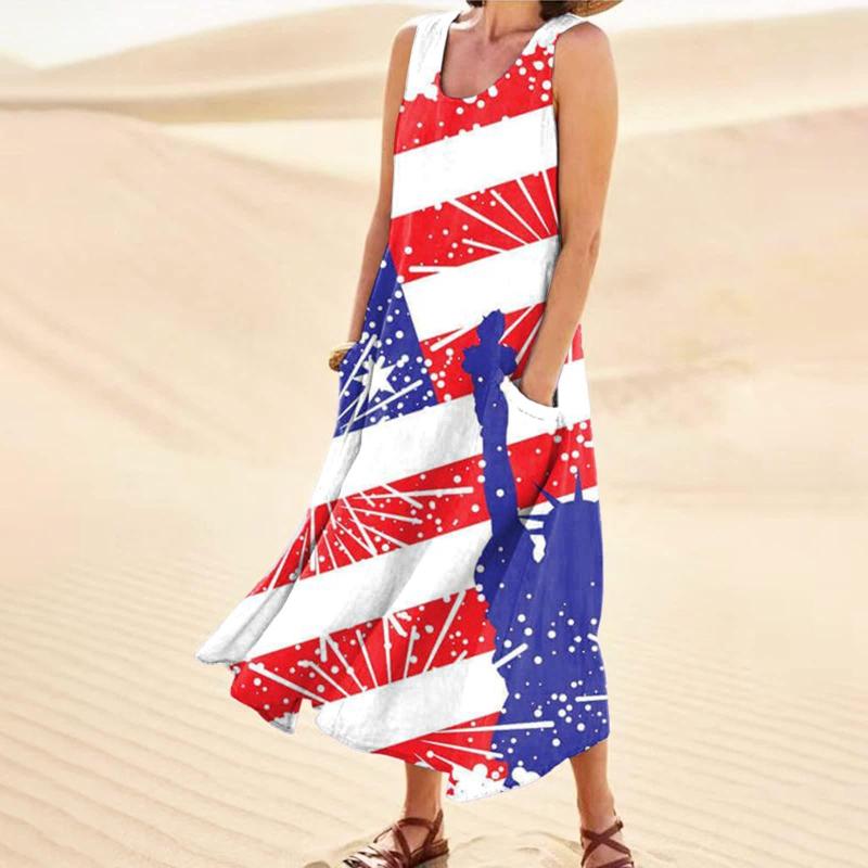 Casual Dresses Women' Summer Sleeveless Long Maxi Beach Dress, Khaki