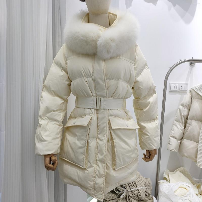 Women' Down Korean Dongdamen 2023 Autumn And Winter Fashion Jacket Middle Long Style With Thin Waist White Duck, Black
Women' Down Korean Dongdamen 2023 Autumn And Winter Fashion Jacket Middle Long Style With Thin Waist White Duck, Black