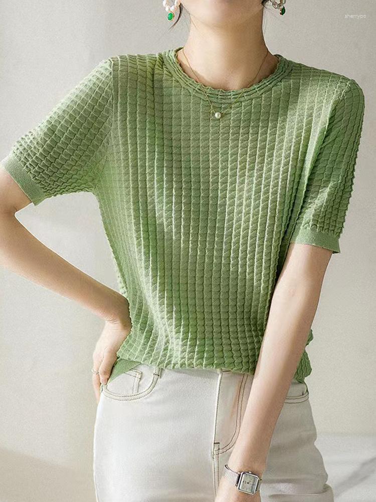 Women's T Shirts Green O Neck Knitted Tops Female Casual White Shirt Short Sleeve Tshirts Korean Womens Clothing 2023 Summer Tee Femme, Black
Women's T Shirts Green O Neck Knitted Tops Female Casual White Shirt Short Sleeve Tshirts Korean Womens Clothing 2023 Summer Tee Femme, Black