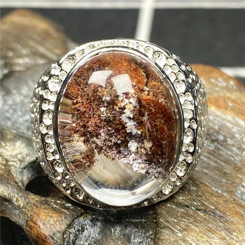 Cluster Rings Top Natural Ghost Phantom Quartz Ring For Man Healing Gift 18x14mm Beads Garden Crystal Silver Adjustable Jewelry
Cluster Rings Top Natural Ghost Phantom Quartz Ring For Man Healing Gift 18x14mm Beads Garden Crystal Silver Adjustable Jewelry