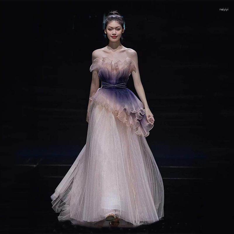 Ethnic Clothing Elegant Floor Length Prom Dress Purple Tube Top Evening Party Gown Women Backless Lace Up Balll
Ethnic Clothing Elegant Floor Length Prom Dress Purple Tube Top Evening Party Gown Women Backless Lace Up Balll