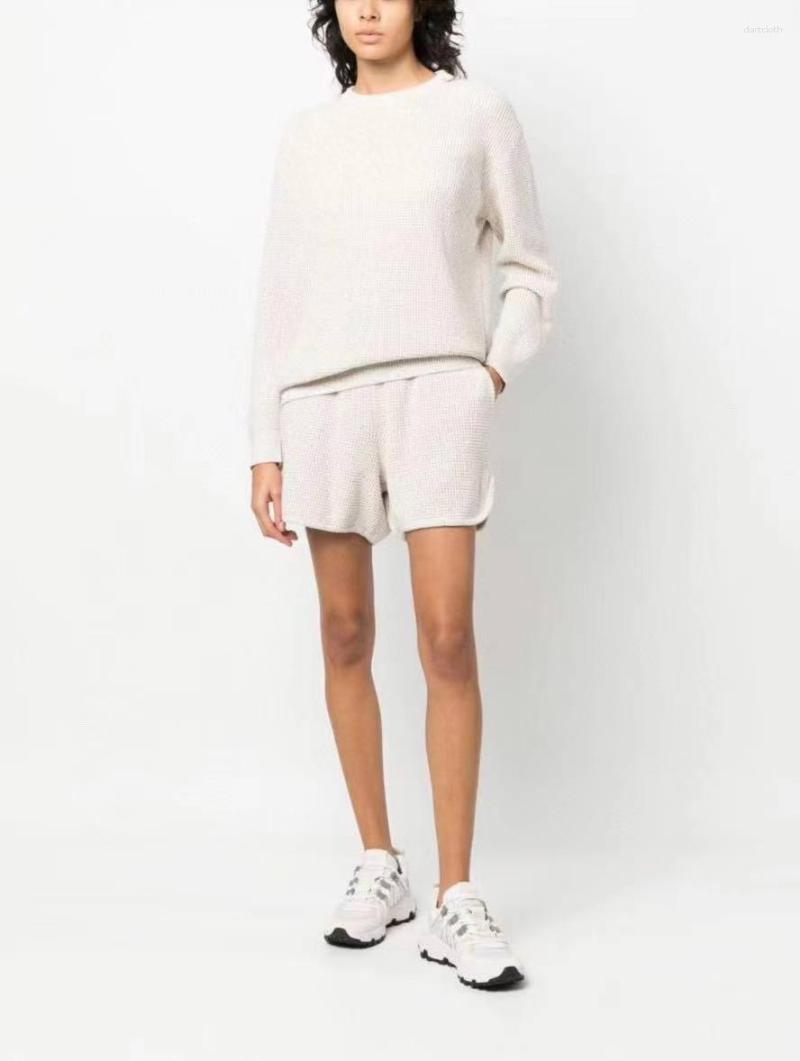 Women's Tracksuits Women's Sequin Decoration Knitwear Suit Round Neck Long Sleeve Sweater Pullover Or Elastic Waist Straight Shorts
Women's Tracksuits Women's Sequin Decoration Knitwear Suit Round Neck Long Sleeve Sweater Pullover Or Elastic Waist Straight Shorts