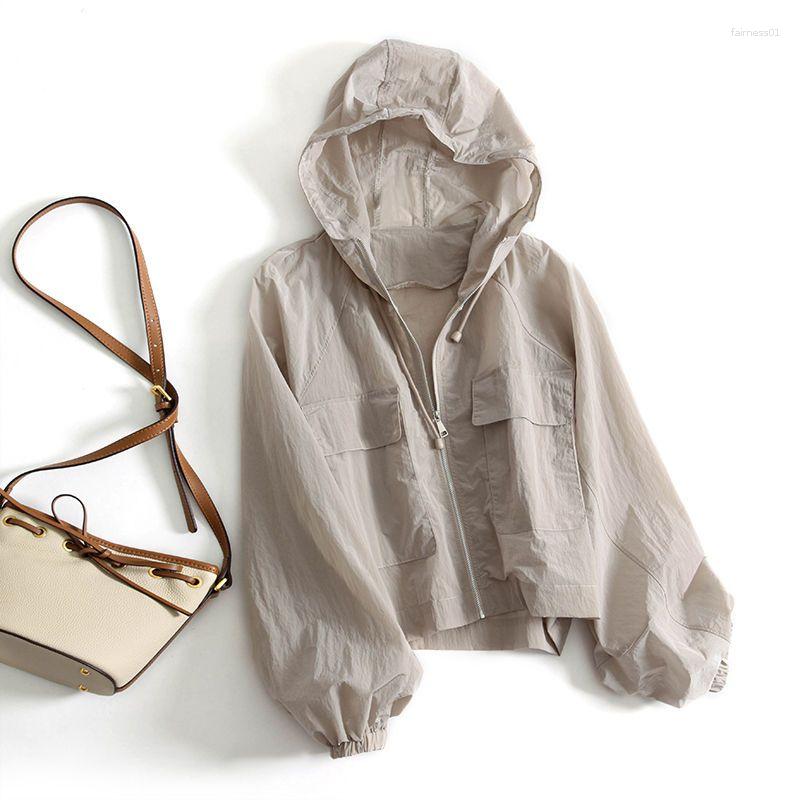 Women's Blouses Solid Color Fashion Casual Comfortable Simplicity Pockets Zipper Loose Hooded Sports Spring Summer Thin Women's Clothing, Coffee
Women's Blouses Solid Color Fashion Casual Comfortable Simplicity Pockets Zipper Loose Hooded Sports Spring Summer Thin Women's Clothing, Coffee