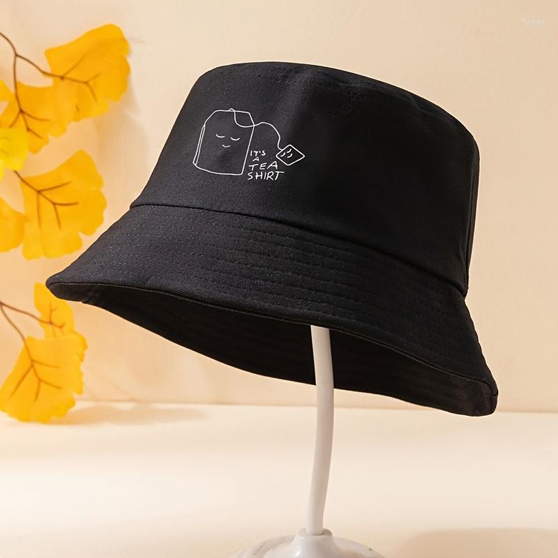 Beanies Women Print Tea Bag Bucket Hat Outdoor Adjustable Casual Style For Girls Year Presents Valentine's Gifts, Black
Beanies Women Print Tea Bag Bucket Hat Outdoor Adjustable Casual Style For Girls Year Presents Valentine's Gifts, Black