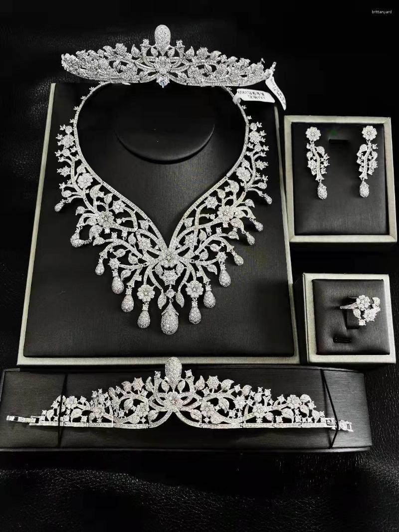 Necklace Earrings Set Fashion Big Luxury 5pcs Cubic Zirconia For Women Bridal Wedding Accessories Flower Design Jewelry N-926, Picture shown
Necklace Earrings Set Fashion Big Luxury 5pcs Cubic Zirconia For Women Bridal Wedding Accessories Flower Design Jewelry N-926, Picture shown