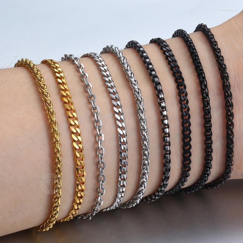 Link Bracelets Chain 2-3mm Stainless Steel For Women Men Wheat Box Cuban Male Jewelry KBB13ALink Raym22
Link Bracelets Chain 2-3mm Stainless Steel For Women Men Wheat Box Cuban Male Jewelry KBB13ALink Raym22